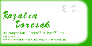 rozalia dorcsak business card